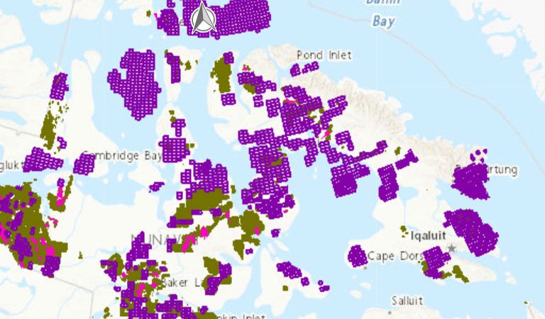 Carte - Titres miniers au Nunavut