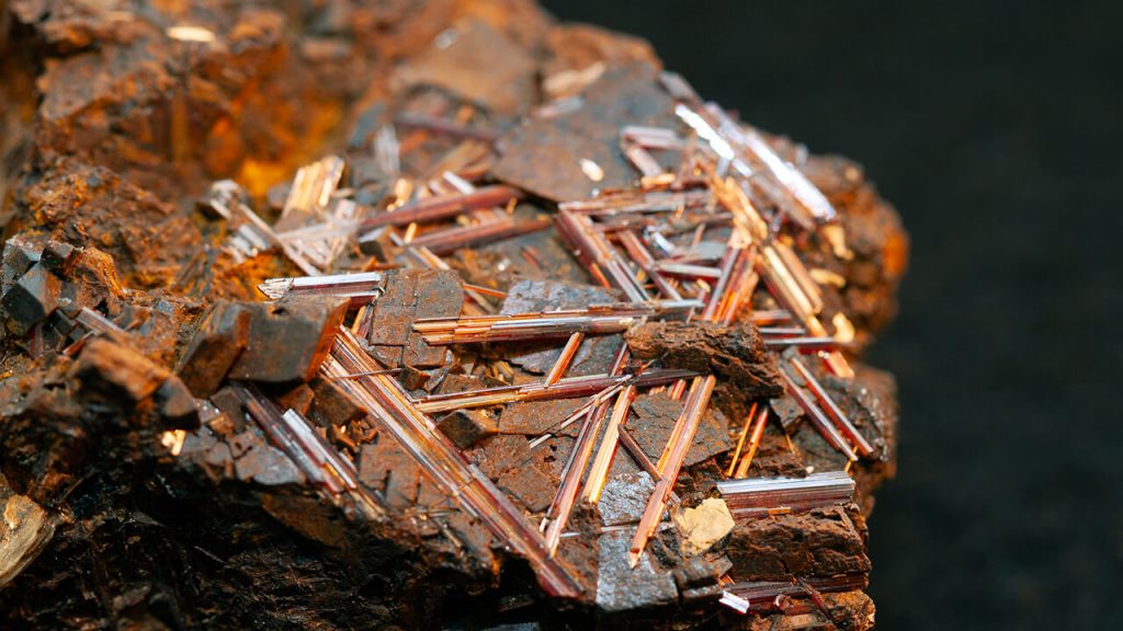 photo du minéral rutile